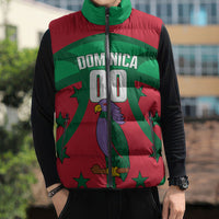 Dominica Basketball Custom Sleeveless Puffer Jacket Sisserou Parrot Sporty Style