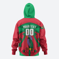 Dominica Basketball Custom Zip Hoodie Sisserou Parrot Sporty Style
