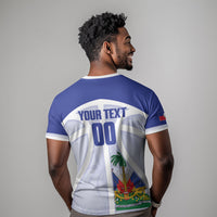 Haiti Basketball Custom T shirt Ayiti Coat Of Arms White Sporty Style