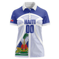 Haiti Basketball Custom Women Polo Shirt Ayiti Coat Of Arms White Sporty Style