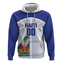 Haiti Basketball Custom Zip Hoodie Ayiti Coat Of Arms White Sporty Style