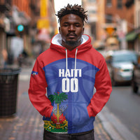Haiti Basketball Custom Hoodie Ayiti Coat Of Arms Blue Sporty Style