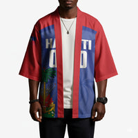Haiti Basketball Custom Kimono Ayiti Coat Of Arms Blue Sporty Style
