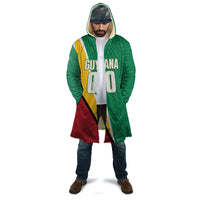 Guyana Basketball Custom Cloak Tropical Leaves Flag Style