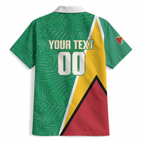 Guyana Basketball Custom Hawaiian Shirt Tropical Leaves Flag Style