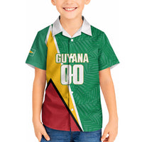 Guyana Basketball Custom Hawaiian Shirt Tropical Leaves Flag Style