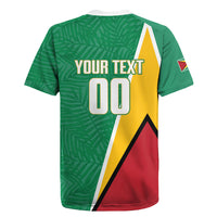 Guyana Basketball Custom Rugby Jersey Tropical Leaves Flag Style