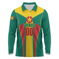 Grenada Basketball Custom Long Sleeve Polo Shirt Go Island of Spice