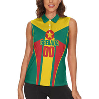 Grenada Basketball Custom Women Sleeveless Polo Shirt Go Island of Spice