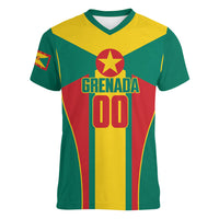 Grenada Basketball Custom Women V-Neck T-Shirt Go Island of Spice