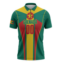 Grenada Basketball Custom Zipper Polo Shirt Go Island of Spice