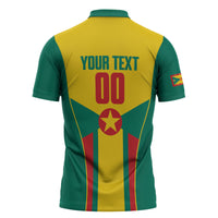 Grenada Basketball Custom Zipper Polo Shirt Go Island of Spice