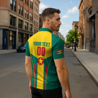 Grenada Basketball Custom Zipper Polo Shirt Go Island of Spice