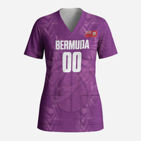 Bermuda Basketball Custom Scrub Top Bermudian Map Sporty Style