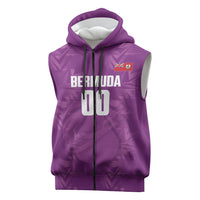 Bermuda Basketball Custom Sleeveless Zip Hoodie Bermudian Map Sporty Style