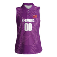 Bermuda Basketball Custom Women Sleeveless Polo Shirt Bermudian Map Sporty Style
