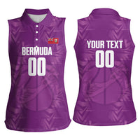 Bermuda Basketball Custom Women Sleeveless Polo Shirt Bermudian Map Sporty Style