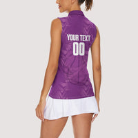Bermuda Basketball Custom Women Sleeveless Polo Shirt Bermudian Map Sporty Style