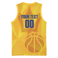 Barbados Basketball Custom Basketball Jersey Barbadian Trident Yellow Version
