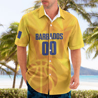 Barbados Basketball Custom Hawaiian Shirt Barbadian Trident Yellow Version