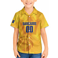 Barbados Basketball Custom Hawaiian Shirt Barbadian Trident Yellow Version