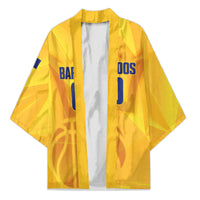 Barbados Basketball Custom Kimono Barbadian Trident Yellow Version