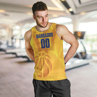 Barbados Basketball Custom Men Tank Top Barbadian Trident Yellow Version