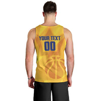 Barbados Basketball Custom Men Tank Top Barbadian Trident Yellow Version