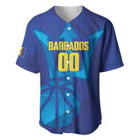 Barbados Basketball Custom Baseball Jersey Barbadian Trident Blue Version