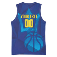 Barbados Basketball Custom Basketball Jersey Barbadian Trident Blue Version