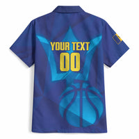 Barbados Basketball Custom Hawaiian Shirt Barbadian Trident Blue Version