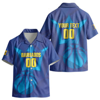Barbados Basketball Custom Kid Hawaiian Shirt Barbadian Trident Blue Version