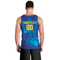 Barbados Basketball Custom Men Tank Top Barbadian Trident Blue Version