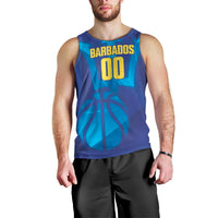 Barbados Basketball Custom Men Tank Top Barbadian Trident Blue Version