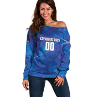Cayman Islands Basketball Custom Off Shoulder Sweater Sea Turtle Sporty Style