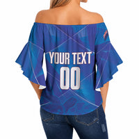 Cayman Islands Basketball Custom Off Shoulder Wrap Waist Top Sea Turtle Sporty Style
