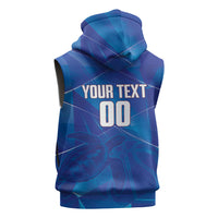 Cayman Islands Basketball Custom Sleeveless Zip Hoodie Sea Turtle Sporty Style