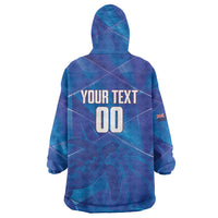Cayman Islands Basketball Custom Wearable Blanket Hoodie Sea Turtle Sporty Style