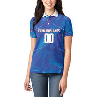 Cayman Islands Basketball Custom Women Polo Shirt Sea Turtle Sporty Style
