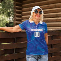 Cayman Islands Basketball Custom Women Polo Shirt Sea Turtle Sporty Style