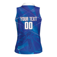 Cayman Islands Basketball Custom Women Sleeveless Polo Shirt Sea Turtle Sporty Style