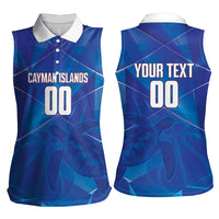 Cayman Islands Basketball Custom Women Sleeveless Polo Shirt Sea Turtle Sporty Style