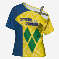 Saint Vincent and the Grenadines Basketball Custom Cross Shoulder Shirt Sporty Style