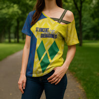 Saint Vincent and the Grenadines Basketball Custom Cross Shoulder Shirt Sporty Style