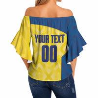 Saint Vincent and the Grenadines Basketball Custom Off Shoulder Wrap Waist Top Sporty Style