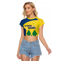 Saint Vincent and the Grenadines Basketball Custom Raglan Cropped T Shirt Sporty Style