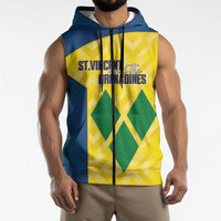 Saint Vincent and the Grenadines Basketball Custom Sleeveless Zip Hoodie Sporty Style