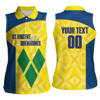 Saint Vincent and the Grenadines Basketball Custom Women Sleeveless Polo Shirt Sporty Style
