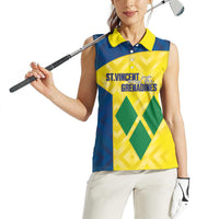 Saint Vincent and the Grenadines Basketball Custom Women Sleeveless Polo Shirt Sporty Style
