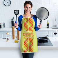 Bon Fete Kweyol Sent Lisi Apron Saint Lucia Creole Day Madras Motifs Yellow